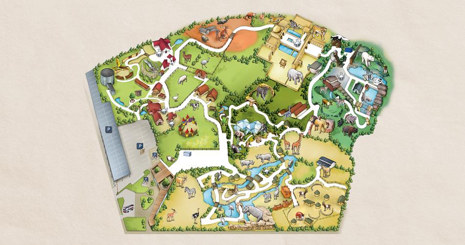 Zooplan: Karte des Zoo | Lageplan